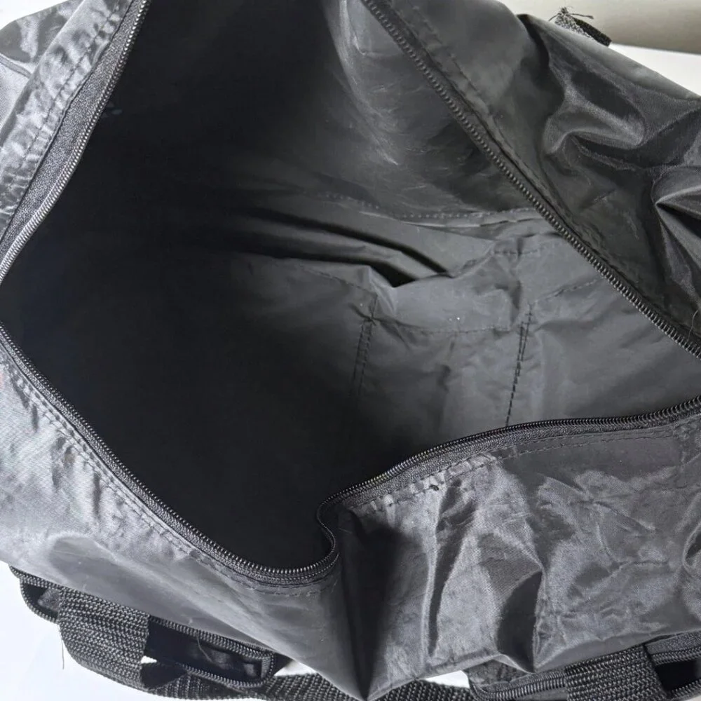 Vintage Cruising World Multi Pocket Black Tote Travel Duffel Bag Promotional